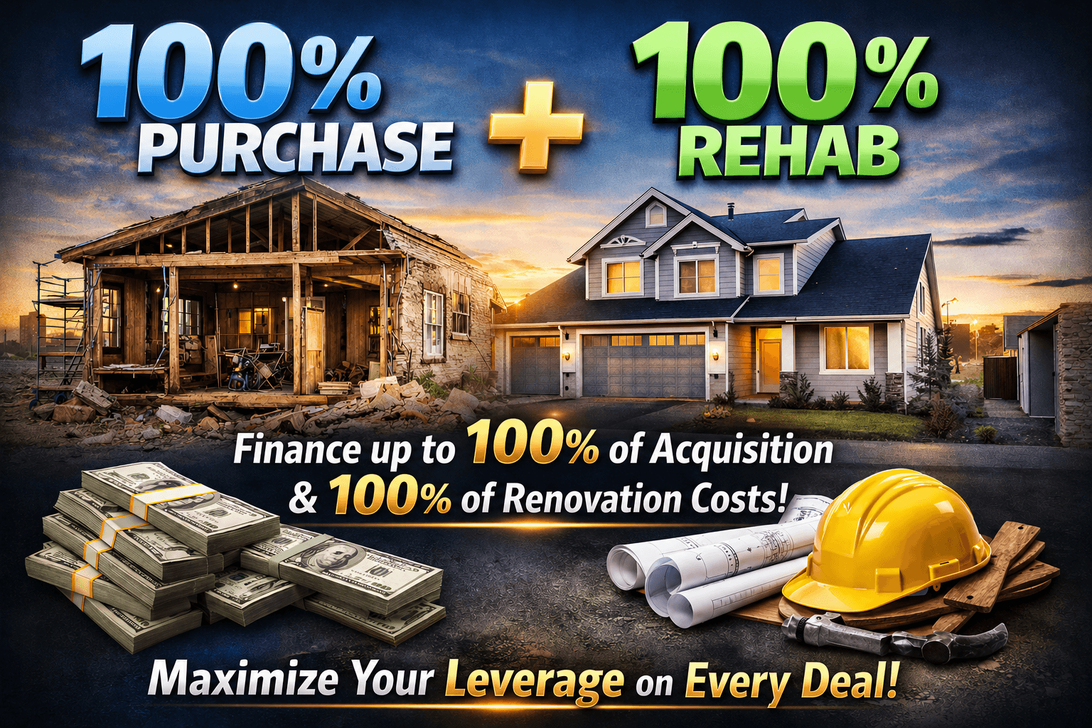 100% Purchase + 100% Rehab